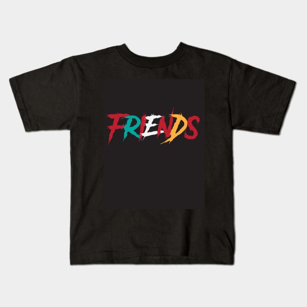 unique trendy typography design Kids T-Shirt by Designdaily